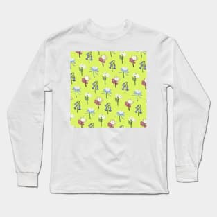 Liyue Flowers Print (Lime Green) Long Sleeve T-Shirt